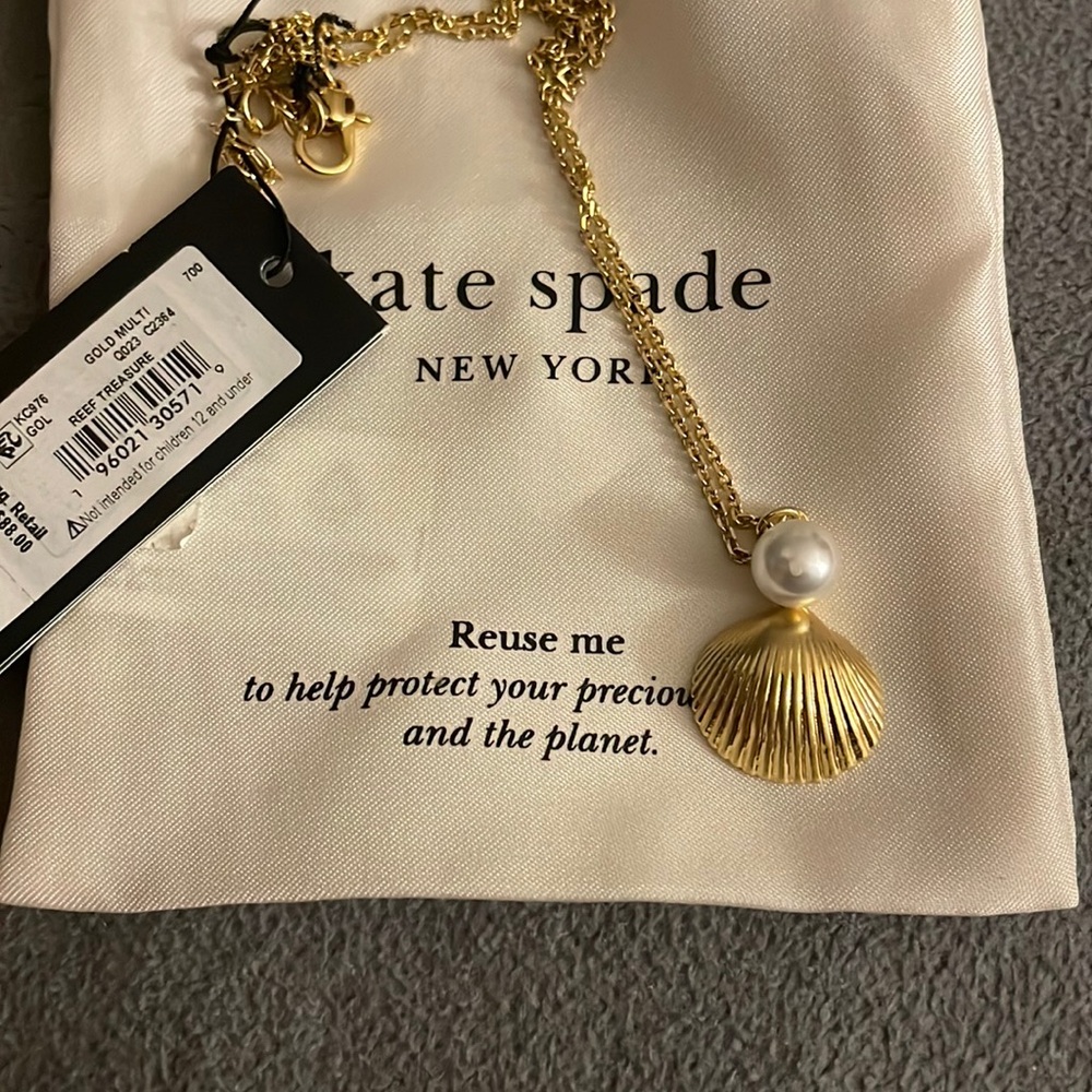 Kate Spade pearl sea shell necklace